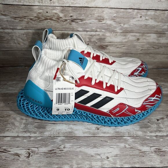 Adidas Ultra 4D Mid Evolved x Marvel Spiderman 2 White IG5342 Men's Size 9 - Picture 4 of 7